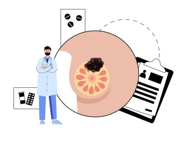 Göğüs hastalığı konsepti