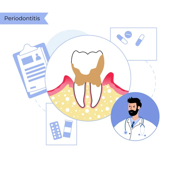 Concept de clinique dentaire — Image vectorielle