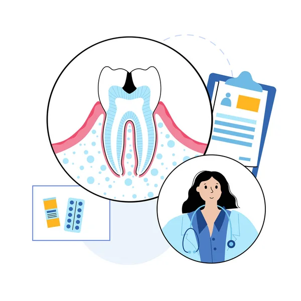 Conceito de clínica odontológica —  Vetores de Stock