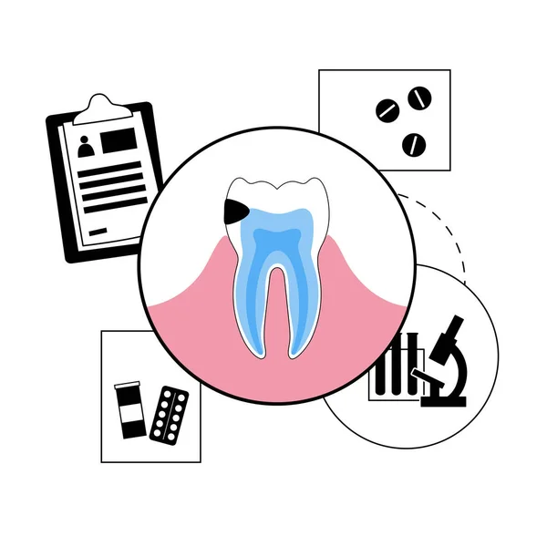 Concepto de clínica dental — Vector de stock