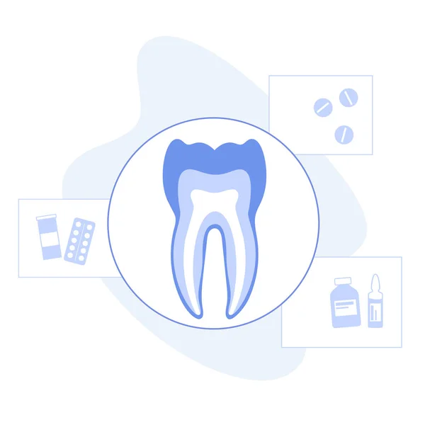 Concepto de clínica dental — Vector de stock