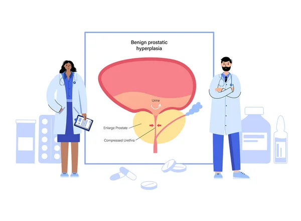 Problemas do sistema reprodutivo do homem — Vetor de Stock