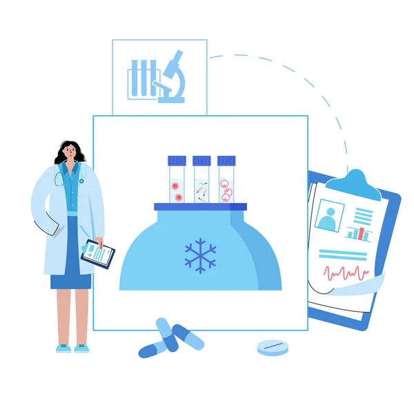 IVF koncept zmrazení — Stockový vektor