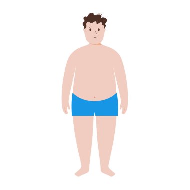 Obez çocuk konsepti