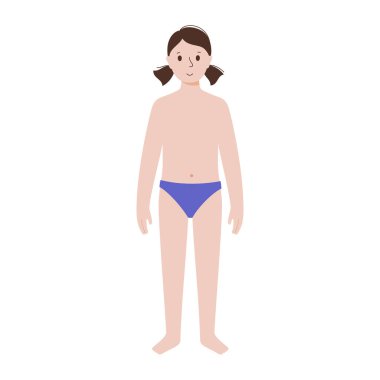 Zayıf formda bir kız.