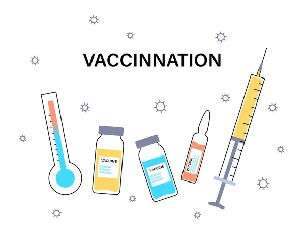 Globális vakcinázási koncepció — Stock Vector