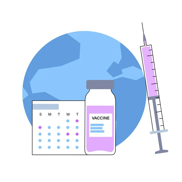 Globales Impfkonzept — Stockvektor