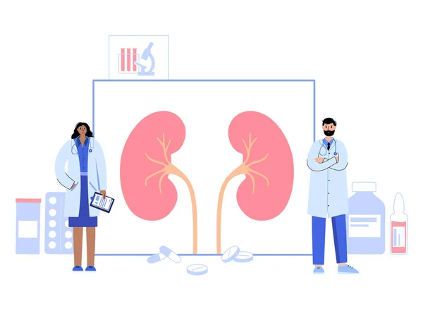 Conceito de doença renal — Vetor de Stock