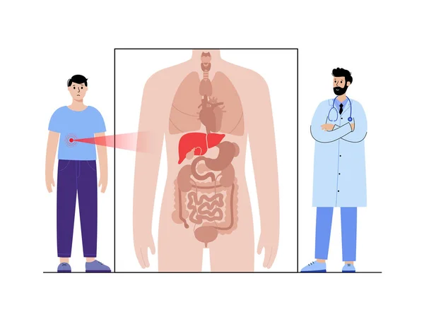 Dor no corpo masculino — Vetor de Stock