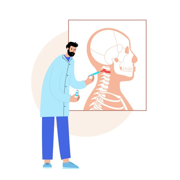 Injectie van wervelgewrichten — Stockvector