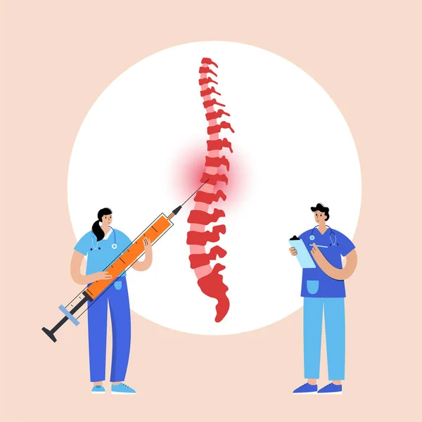 Iniezione spinale — Vettoriale Stock