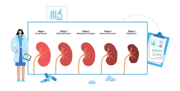 Concepto de enfermedad renal — Archivo Imágenes Vectoriales