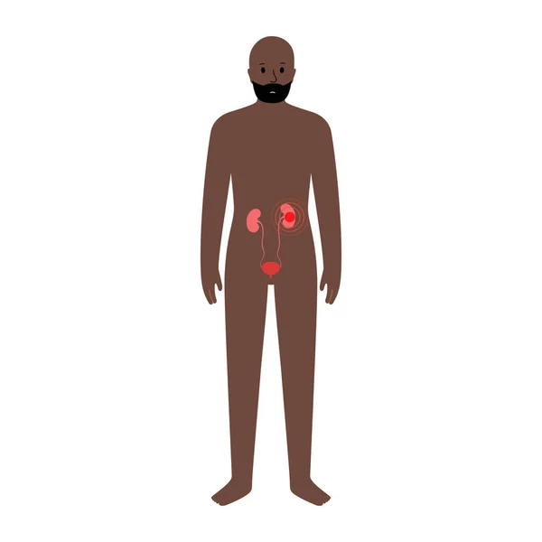 Dor no corpo masculino —  Vetores de Stock