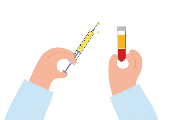 Concepto de plasma rico en plaquetas — Archivo Imágenes Vectoriales