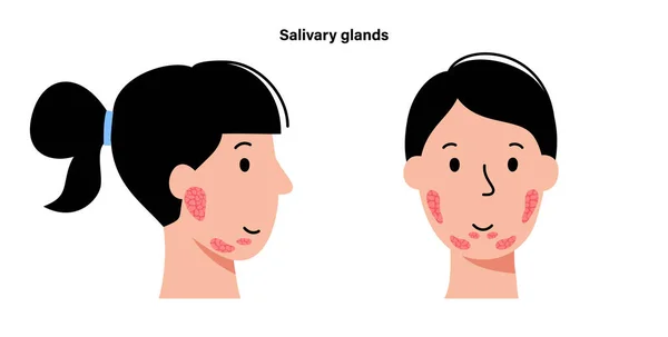 Concepto de glándula salival — Vector de stock