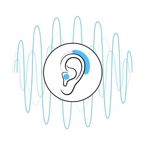 Aparat słuchowy ikona — Wektor stockowy