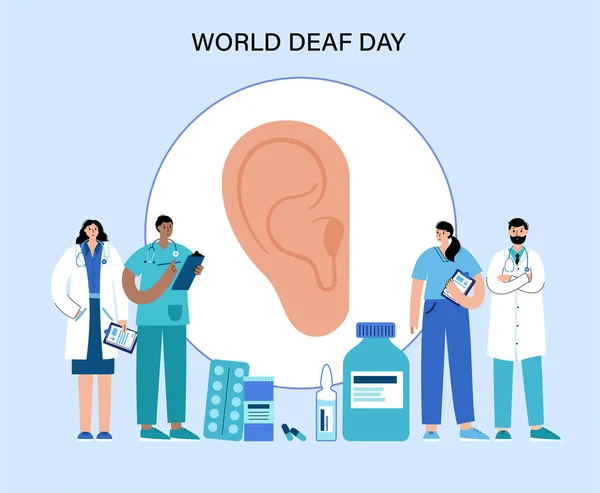 Всемирный день глухих — стоковый вектор