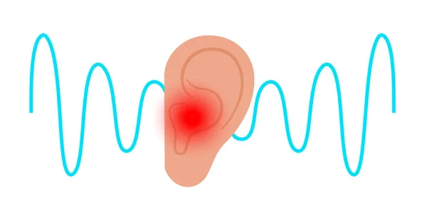 Tinnitus disease concept — 图库矢量图片