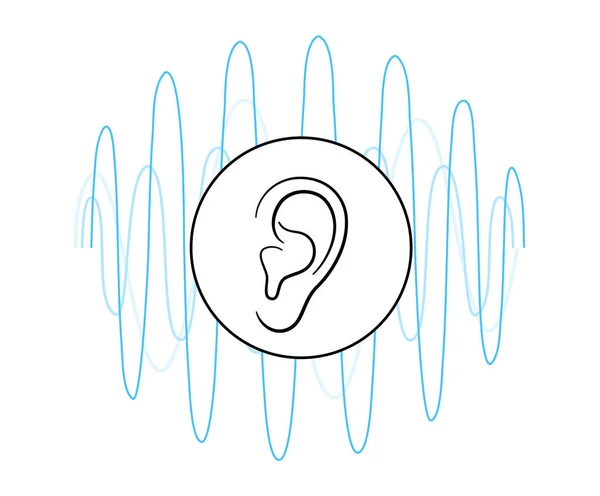 Ikonen för mänsklig hörsel — Stock vektor