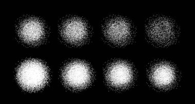 Rastgele tahılla sprey ve benek vektör dokusu ve dağınık sıçrama etkisi. Modern ya da klasik tasarım için soyut arkaplan deseni. Dekoratif grunge yüzey vektör çizimi