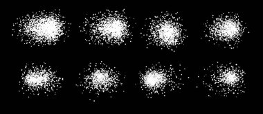 Rastgele tahılla sprey ve benek vektör dokusu ve dağınık sıçrama etkisi. Modern ya da klasik tasarım için soyut arkaplan deseni. Dekoratif grunge yüzey vektör çizimi
