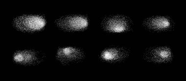 Rastgele tahılla sprey ve benek vektör dokusu ve dağınık sıçrama etkisi. Modern ya da klasik tasarım için soyut arkaplan deseni. Dekoratif grunge yüzey vektör çizimi