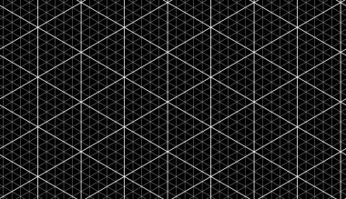 Modern düzende üçgenler ve geometrik desenler içeren bir ızgara. Soyut tasarım, 3 boyutlu görselleştirme, mimari taslak, teknik illüstrasyon. Kusursuz doku yaratıcı dijital arkaplan