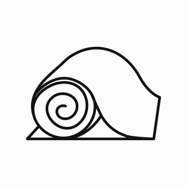 İzole edilmiş düz resimli yoga mat ana hatları simgesi