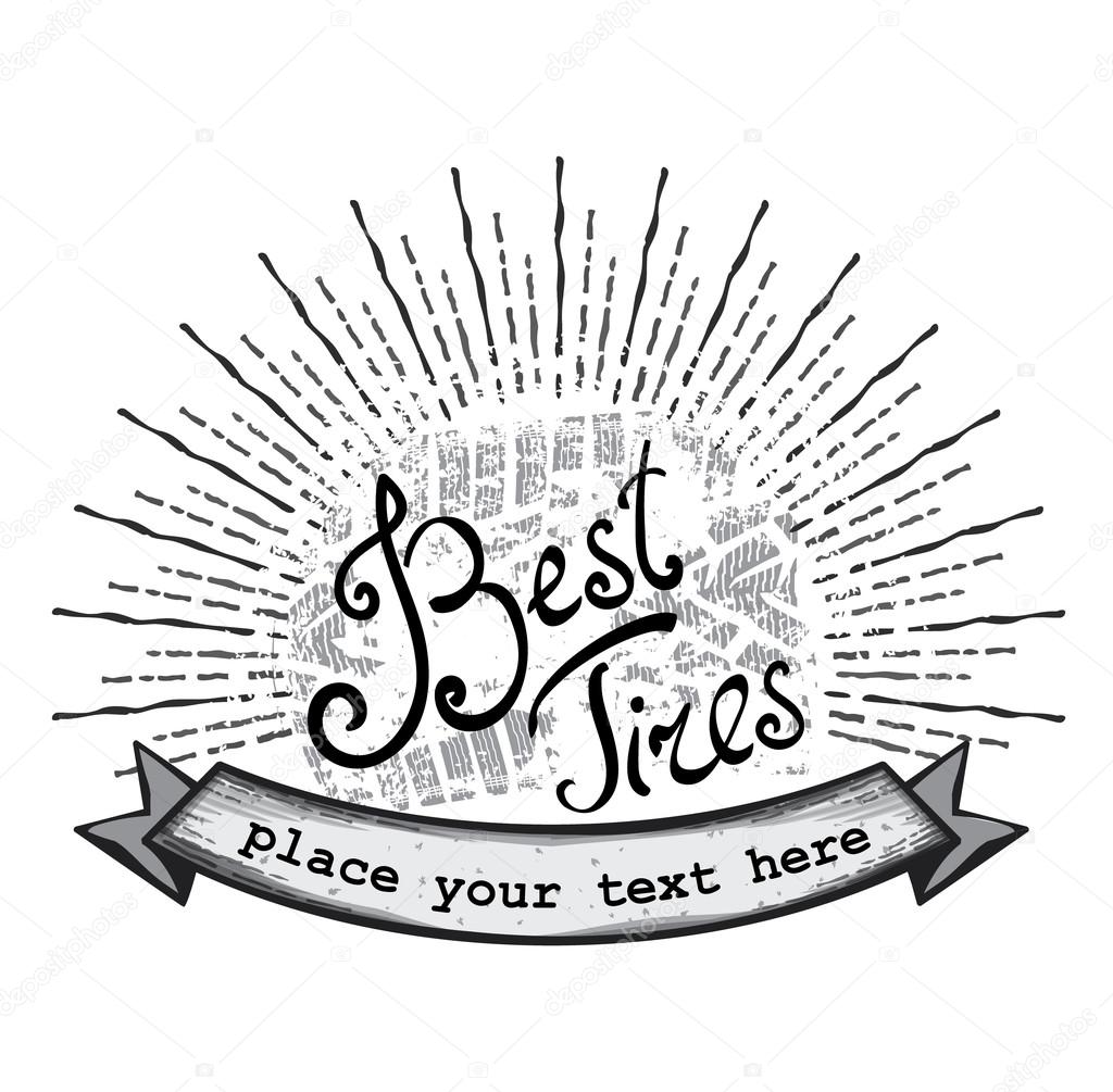 The logo of best tires with place for you company name