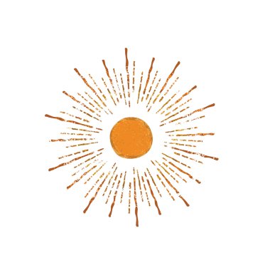 Simgeyi büyük ışınları ile güneşin