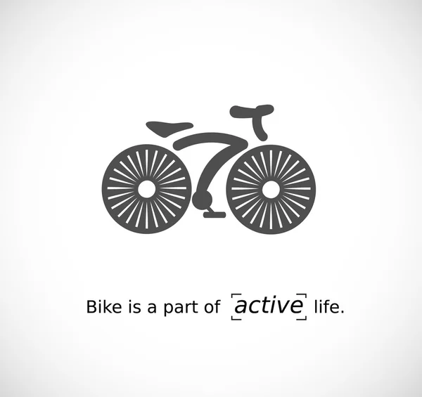 자전거의 아이콘입니다. 활동적인 생활의 개념. — 스톡 벡터