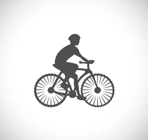 The icon of cyclist. The concept of active life. — Stock Vector