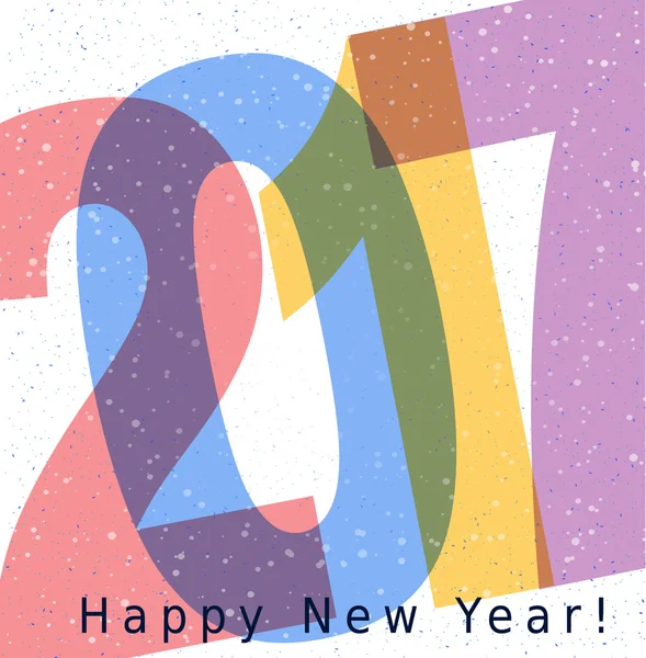 L'année 2017. Symbole coloré pour carte de vœux et calendrier . — Image vectorielle