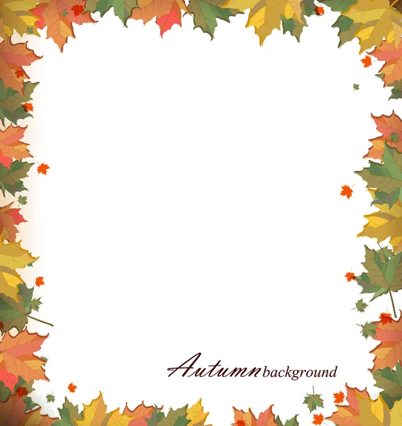 El otoño deja el fondo. marco estacional — Archivo Imágenes Vectoriales