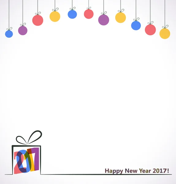 Año Nuevo 2017. El saludo navideño . — Archivo Imágenes Vectoriales