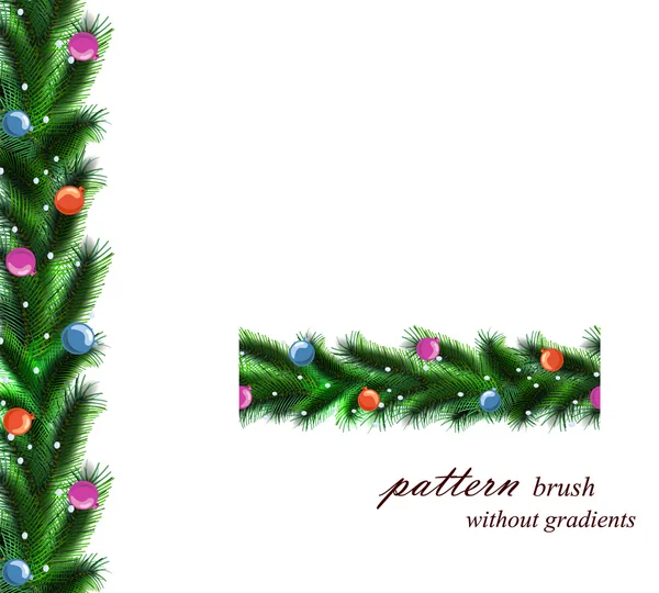 neşeli Noel ağacı. Dikişsiz desen fırça degradeler olmadan. Vektör sınırları. 