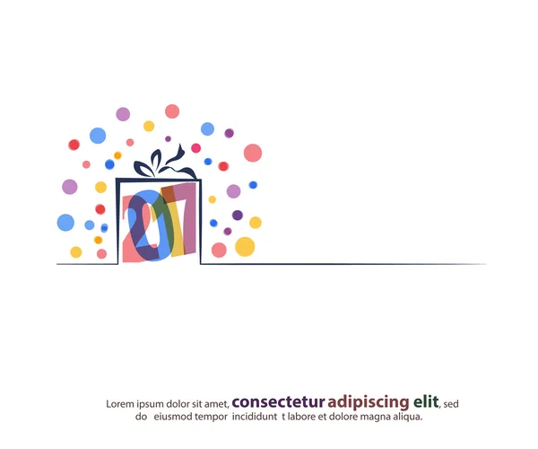 Yeni yıl 2017 kenarlıkları için modern selamlar   