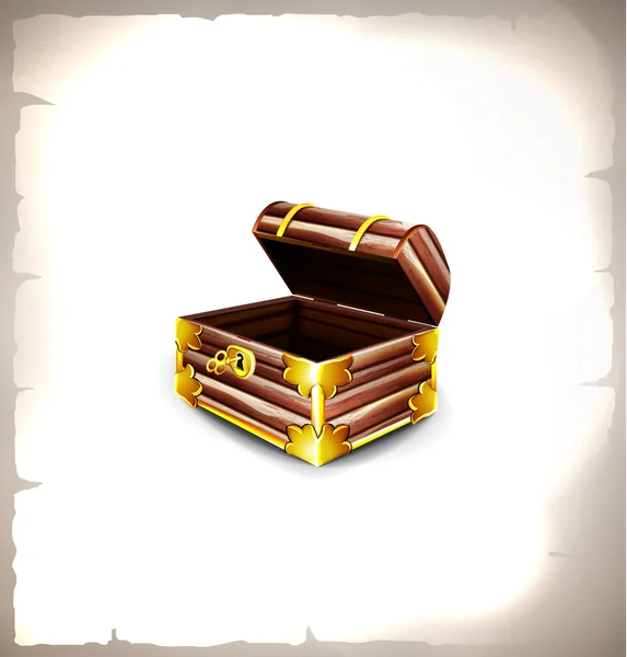 Empty chest for treasure — Wektor stockowy