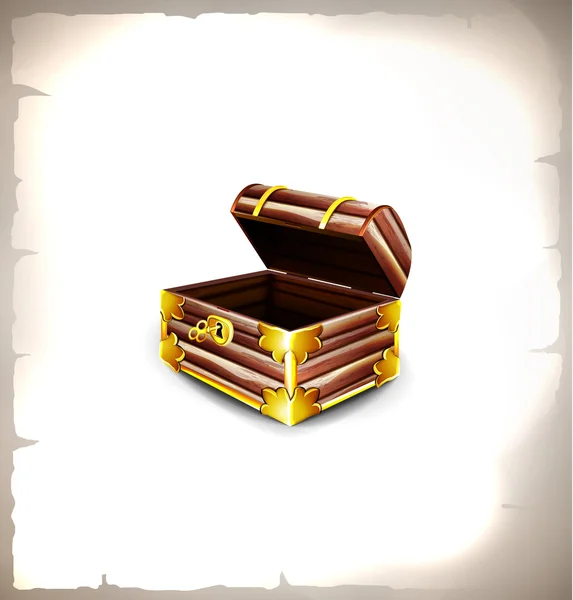 Empty chest for treasure — 스톡 벡터