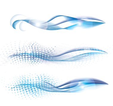 abstract blue waves clipart