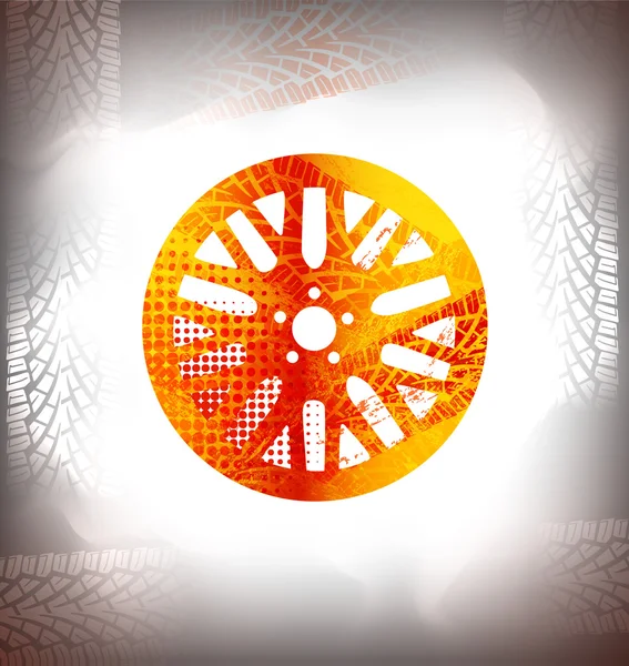 soyut araba tekerlek sembolü