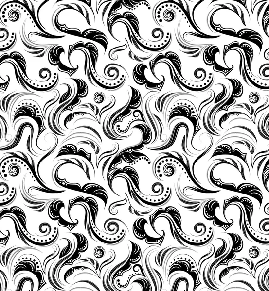 Abstract floral swirls pattern — Stock vektor