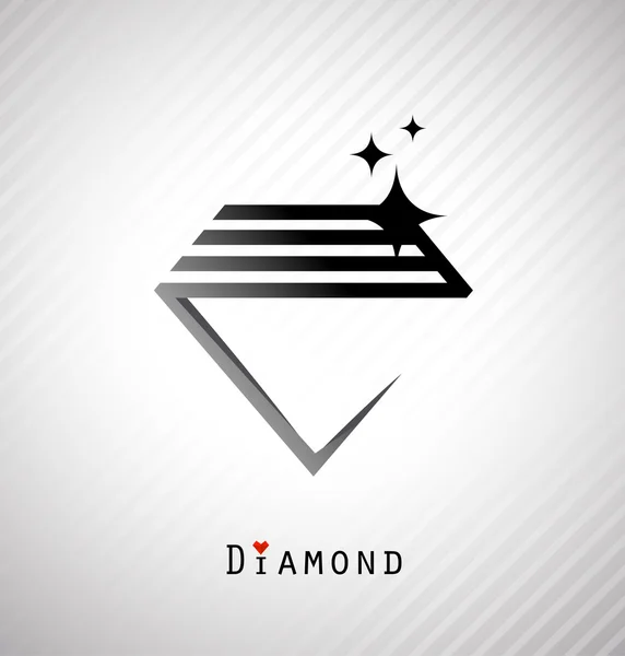 Diamant, Schmuckikone — Stockvektor