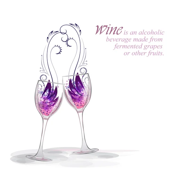 Sklenice na víno symbol — Stockový vektor