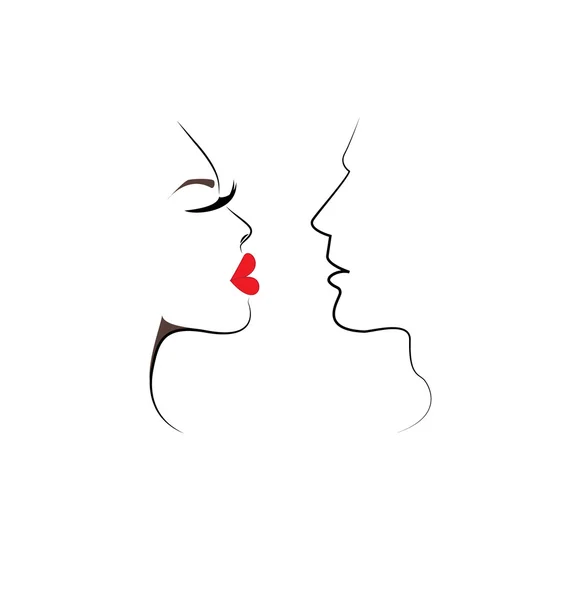 Amour couple symbole — Image vectorielle