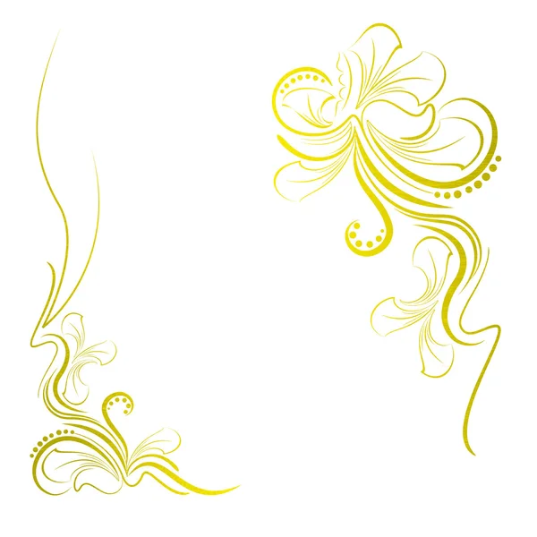 frame with golden ornaments