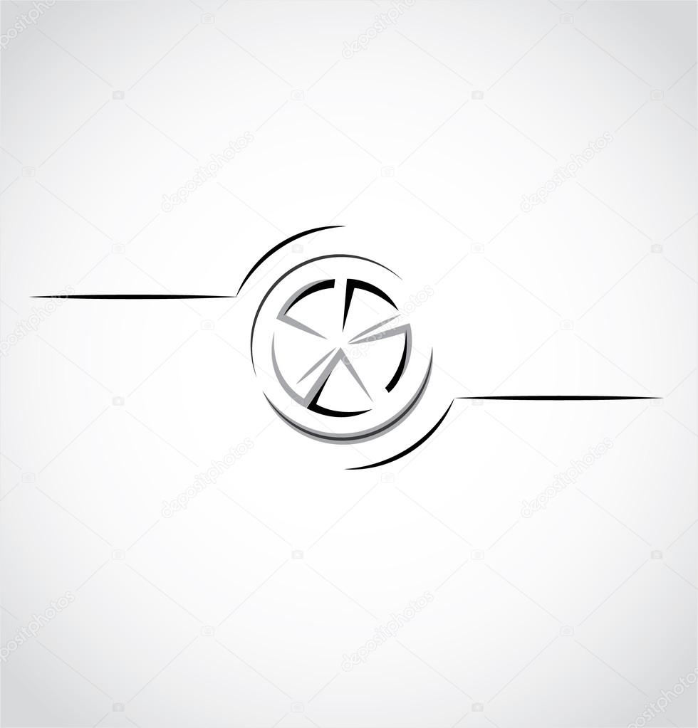 abstract car wheel, rim logo