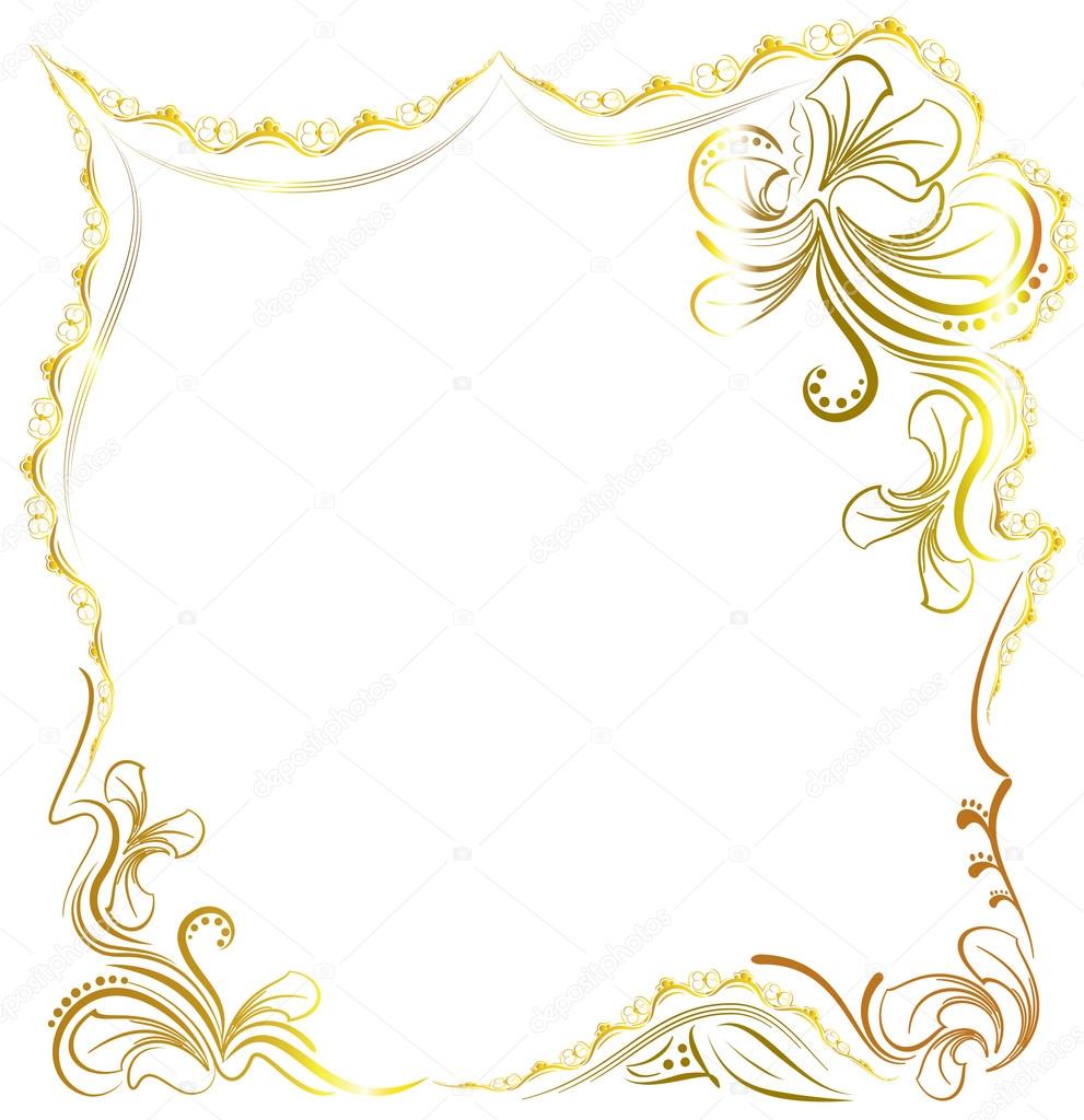 Frame With Golden Ornaments Stock Vector Anna Maximenko 83979964 Gold Frame In Luxury Style Vintage Decorative Background Vector By