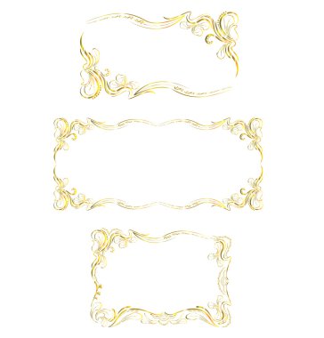 golden luxury frames set