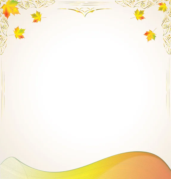 Cadre de feuilles d'automne — Image vectorielle